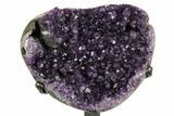 Sparkling Amethyst Geode with Metal Stand - Uruguay #373006-1